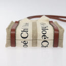 Chloe Woody Hand Bag Canvas 2way Ivory Auth 130865AM-5