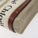 Chloe Woody Hand Bag Canvas 2way Ivory Auth 130865AM-15