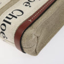 Chloe Woody Hand Bag Canvas 2way Ivory Auth 130865AM-17