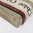 Chloe Woody Hand Bag Canvas 2way Ivory Auth 130865AM-18