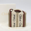 Chloe Woody Hand Bag Canvas 2way Ivory Auth 130865AM-12