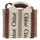 Chloe Woody Hand Bag Canvas 2way Ivory Auth 130865AM-13