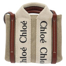 Chloe Woody Hand Bag Canvas 2way Ivory Auth 130865AM-2