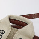 Chloe Woody Hand Bag Canvas 2way Ivory Auth 130865AM-8