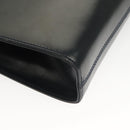 Salvatore Ferragamo Gancini Chain Shoulder Bag Leather Black Gold Auth 130866-10