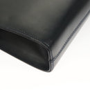 Salvatore Ferragamo Gancini Chain Shoulder Bag Leather Black Gold Auth 130866-12