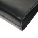 Salvatore Ferragamo Gancini Chain Shoulder Bag Leather Black Gold Auth 130866-13