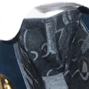 Salvatore Ferragamo Gancini Chain Shoulder Bag Leather Black Gold Auth 130866-18