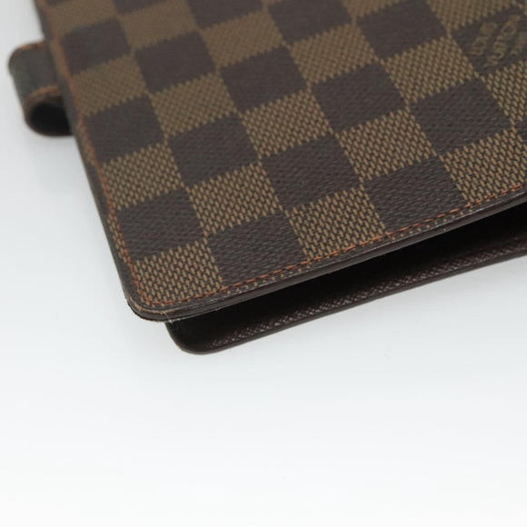LOUIS VUITTON Damier Ebene Agenda MM Day Planner Cover R20240 LV Auth 130872