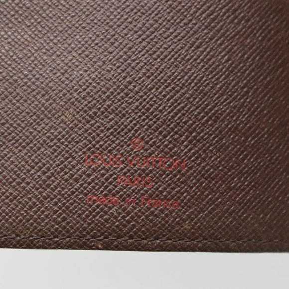 LOUIS VUITTON Damier Ebene Agenda MM Day Planner Cover R20240 LV Auth 130872