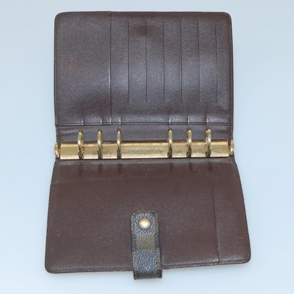 LOUIS VUITTON Damier Ebene Agenda MM Day Planner Cover R20240 LV Auth 130872