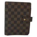 LOUIS VUITTON Damier Ebene Agenda MM Day Planner Cover R20240 LV Auth 130872-13