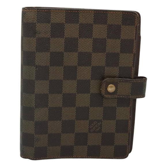 LOUIS VUITTON Damier Ebene Agenda MM Day Planner Cover R20240 LV Auth 130872