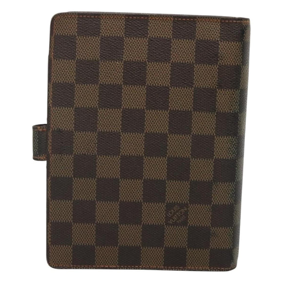 LOUIS VUITTON Damier Ebene Agenda MM Day Planner Cover R20240 LV Auth 130872