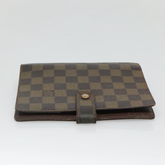 LOUIS VUITTON Damier Ebene Agenda MM Day Planner Cover R20240 LV Auth 130872
