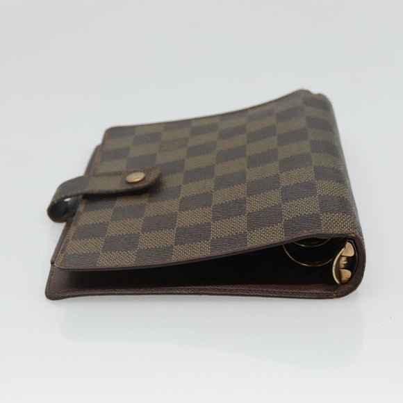 LOUIS VUITTON Damier Ebene Agenda MM Day Planner Cover R20240 LV Auth 130872