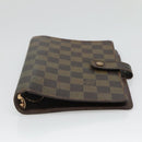 LOUIS VUITTON Damier Ebene Agenda MM Day Planner Cover R20240 LV Auth 130872-6