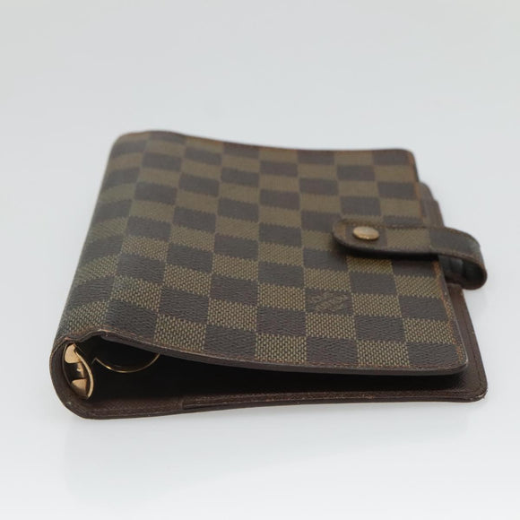 LOUIS VUITTON Damier Ebene Agenda MM Day Planner Cover R20240 LV Auth 130872