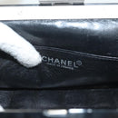 CHANEL Choco Bar Hand Bag Lamb Skin Beige CC Auth 130878-17