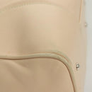 LOEWE Anagram Hand Bag Leather Beige Silver Auth 130882-14