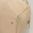 LOEWE Anagram Hand Bag Leather Beige Silver Auth 130882-15