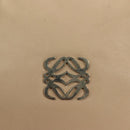 LOEWE Anagram Hand Bag Leather Beige Silver Auth 130882-18