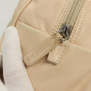 LOEWE Anagram Hand Bag Leather Beige Silver Auth 130882-10