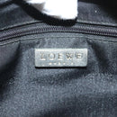 LOEWE Anagram Hand Bag Leather Beige Silver Auth 130882-19