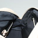 LOEWE Anagram Hand Bag Leather Beige Silver Auth 130882-21