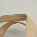 LOEWE Anagram Hand Bag Leather Beige Silver Auth 130882-8