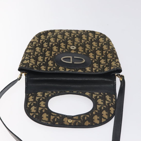 Christian Dior Trotter Canvas Shoulder Bag Navy Auth 130891