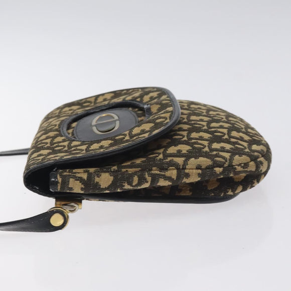 Christian Dior Trotter Canvas Shoulder Bag Navy Auth 130891