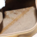 LOEWE Anagram Hand Bag Leather Brown Gold Auth 130893-11