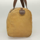 LOEWE Anagram Hand Bag Leather Brown Gold Auth 130893-3