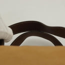 LOEWE Anagram Hand Bag Leather Brown Gold Auth 130893-8