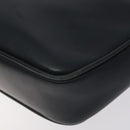 Salvatore Ferragamo Gancini Shoulder Bag Leather Navy Gold Auth 130895-10