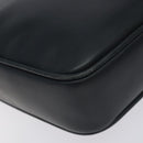 Salvatore Ferragamo Gancini Shoulder Bag Leather Navy Gold Auth 130895-11