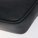 Salvatore Ferragamo Gancini Shoulder Bag Leather Navy Gold Auth 130895-12