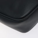 Salvatore Ferragamo Gancini Shoulder Bag Leather Navy Gold Auth 130895-13