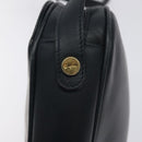 Salvatore Ferragamo Gancini Shoulder Bag Leather Navy Gold Auth 130895-14