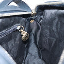 Salvatore Ferragamo Gancini Shoulder Bag Leather Navy Gold Auth 130895-19