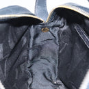 Salvatore Ferragamo Gancini Shoulder Bag Leather Navy Gold Auth 130895-20