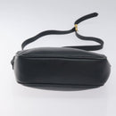 Salvatore Ferragamo Gancini Shoulder Bag Leather Navy Gold Auth 130895-9