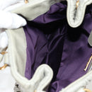 Miu Miu Matelasse Hand Bag Leather 2way Gray Gold Auth 130896V-10