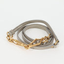 Miu Miu Matelasse Hand Bag Leather 2way Gray Gold Auth 130896V-25