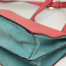 Miu Miu Shoulder Bag Leather Pink Silver Auth 130897-17