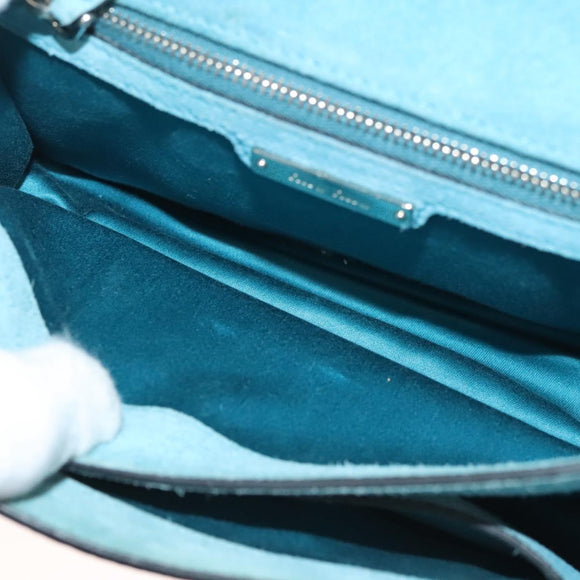 Miu Miu Shoulder Bag Leather Pink Silver Auth 130897