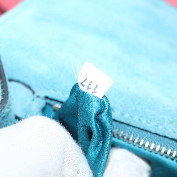 Miu Miu Shoulder Bag Leather Pink Silver Auth 130897