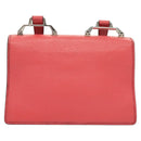 Miu Miu Shoulder Bag Leather Pink Silver Auth 130897-2