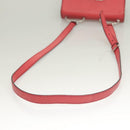 Miu Miu Shoulder Bag Leather Pink Silver Auth 130897-7